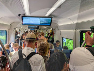 Crowded Suburban Train S6 From Starnberg To Ebersberg