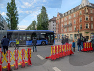 Road Barrier During Public Event In Munich