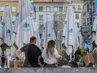 Couple At Marienplatz In Munich