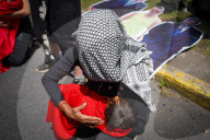 Protests Outside The Israeli Embassy In Ecuador Condemning The Attack On Palestine.