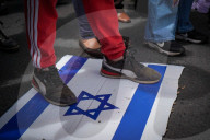 Protests Outside The Israeli Embassy In Ecuador Condemning The Attack On Palestine.