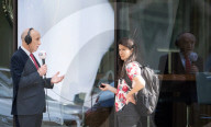 Guests depart Sunday with Laura Kuenssberg at the BBC, Broadcasting House, London, UK. 