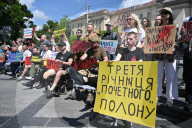 Rally in support of Ukrainian POWs in Lviv