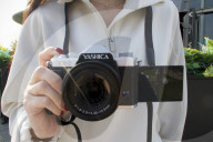 Digital camera looks like an old fashioned film model