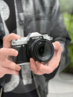 Digital camera looks like an old fashioned film model