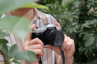 Digital camera looks like an old fashioned film model
