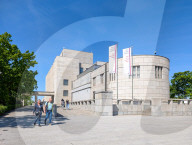Visitors At The National Monument At Vitkov In Prague