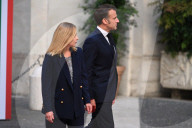 Italy's Prime Minister Giorgia Meloni And France's President Emmanuel Macron Meet At Chigi Palace