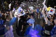 President-elect Lee Jae-myung Greets Supporters In Seoul After Election Victory