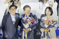 President-elect Lee Jae-myung Greets Supporters In Seoul After Election Victory