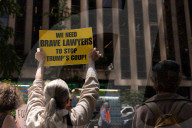 Demonstrators Thank Law Firms For Standing Up To Trump