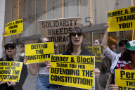 Demonstrators Thank Law Firms For Standing Up To Trump