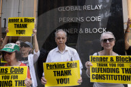 Demonstrators Thank Law Firms For Standing Up To Trump