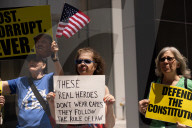 Demonstrators Thank Law Firms For Standing Up To Trump