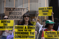 Demonstrators Thank Law Firms For Standing Up To Trump
