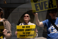 Demonstrators Thank Law Firms For Standing Up To Trump