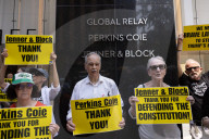 Demonstrators Thank Law Firms For Standing Up To Trump