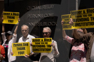 Demonstrators Thank Law Firms For Standing Up To Trump