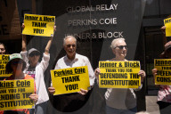 Demonstrators Thank Law Firms For Standing Up To Trump