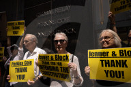 Demonstrators Thank Law Firms For Standing Up To Trump