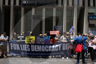 Demonstrators Protest Outside Of Fox News/ News Corp Headquarters In Manhattan