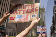 Demonstrators Protest Outside Of Fox News/ News Corp Headquarters In Manhattan