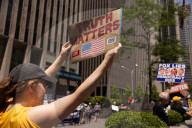 Demonstrators Protest Outside Of Fox News/ News Corp Headquarters In Manhattan
