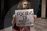 Demonstrators Protest Outside Of Fox News/ News Corp Headquarters In Manhattan