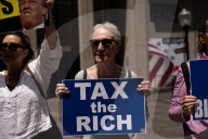 Demonstrators Protest Outside Of Fox News/ News Corp Headquarters In Manhattan