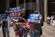 Demonstrators Protest Outside Of Fox News/ News Corp Headquarters In Manhattan