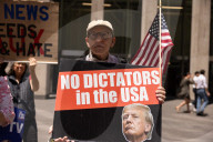Demonstrators Protest Outside Of Fox News/ News Corp Headquarters In Manhattan