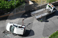 Accident in via Gelli in Rome