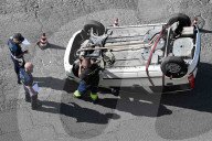 Accident in via Gelli in Rome