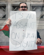 Red Line For Palestine Protest in London, UK.