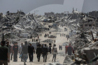 Displaced Gazans on the move