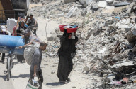 Displaced Gazans on the move