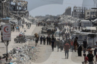 Displaced Gazans on the move