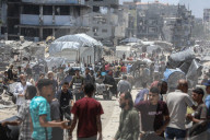 Displaced Gazans on the move