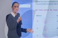 Mexico’s President Claudia Sheinbaum Pardo Holds Briefing