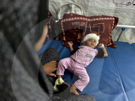 Wounded Gaza children in hospital