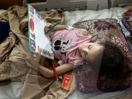 Wounded Gaza children in hospital