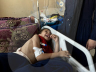 Wounded Gaza children in hospital
