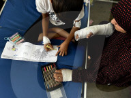 Wounded Gaza children in hospital