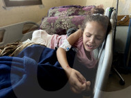 Wounded Gaza children in hospital