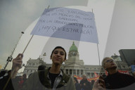 Protest By Retirees Against The Milei Government.