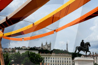 Temporary Urban Weaving Artwork In Lyon