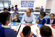 Prime Minister Keir Starmer visits The Downs Primary School