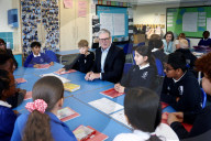 Prime Minister Keir Starmer visits The Downs Primary School