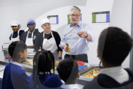 Prime Minister Keir Starmer visits The Downs Primary School