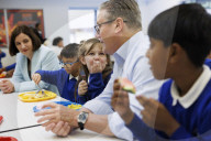 Prime Minister Keir Starmer visits The Downs Primary School